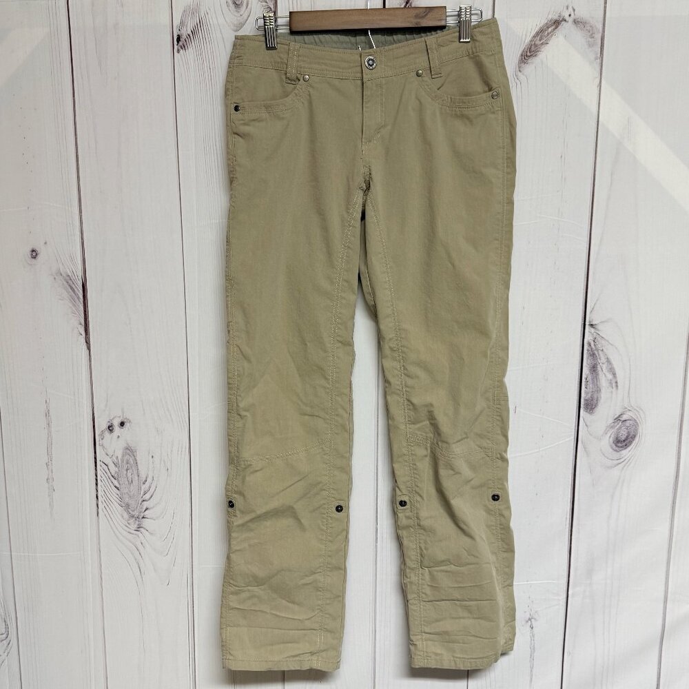 KÜHL Women’s Splash Pants 8‎ Khaki Convertible Capri EUC